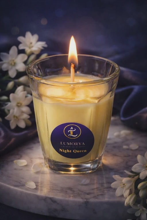 Night Queen (Raat Rani) Scented Candle for Home Decor & Gifting | Lumorya