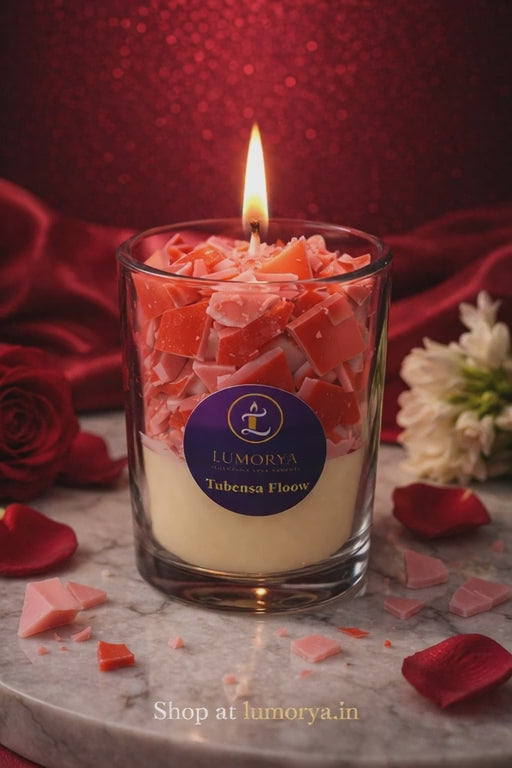 White Pandan(Kewda) Scented Candle for Home Decor & Gifting | Lumorya