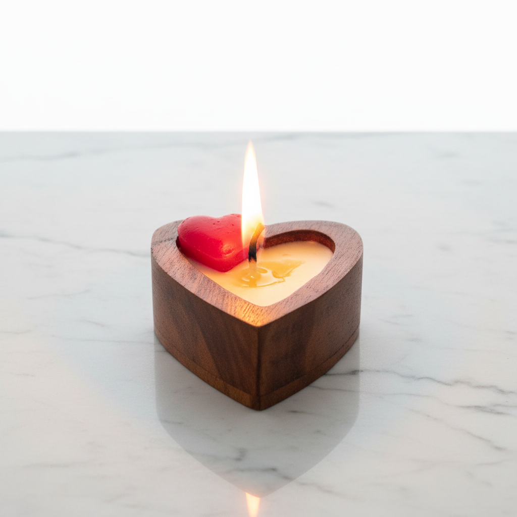 Lumorya heart-candle floral scented candle – handcrafted, premium fragrance, made in Nagpur
